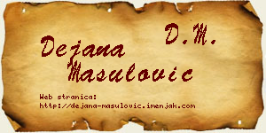 Dejana Mašulović vizit kartica